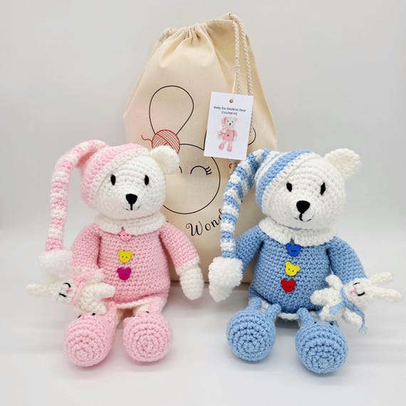 Bobby and Betty the Bedtime Bear Amigurumi Crochet Craft Kits
