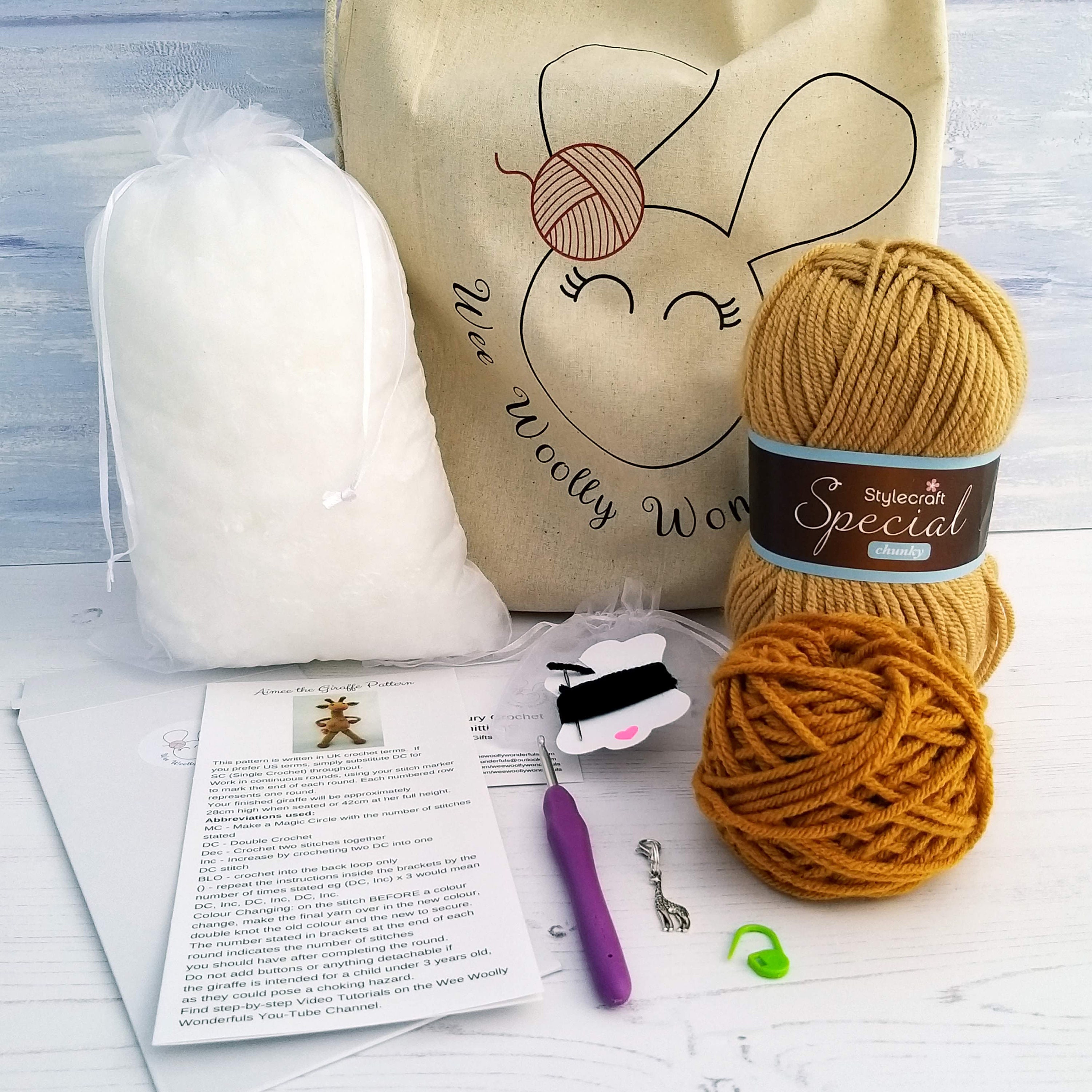 Crochet Kit Aimee the Giraffe Luxury Crochet Kit. Complete Etsy UK