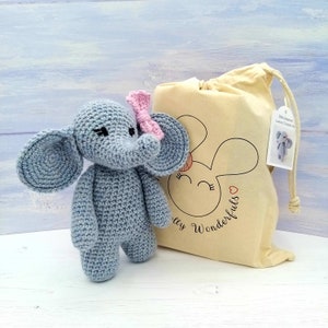 Ella der Elefant Häkelset - Luxus Wolle & Alpaka Häkelset - Amigurumi Komplettes Anfänger Elefant Bastelset