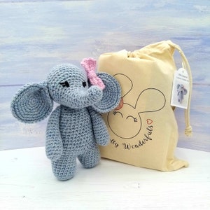 Ella the Elephant Crochet Kit - Luxury Wool & Alpaca Crochet Kit - Amigurumi Complete Beginner Elephant Craft Kit