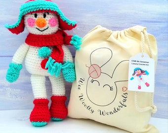 Crochet Kit - Chilli the Snowman Luxury Crochet Craft Kit