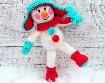 Wzór szydełkowy na bałwana Chilli - urocza zabawka Amigurumi na Boże Narodzenie Pobierz PDF