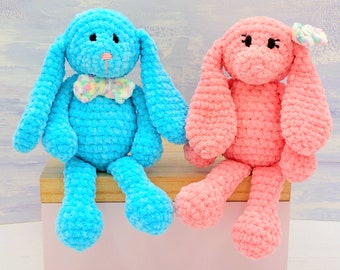 Baby konijn met hangende oren patroon - Amigurumi PDF downloaden