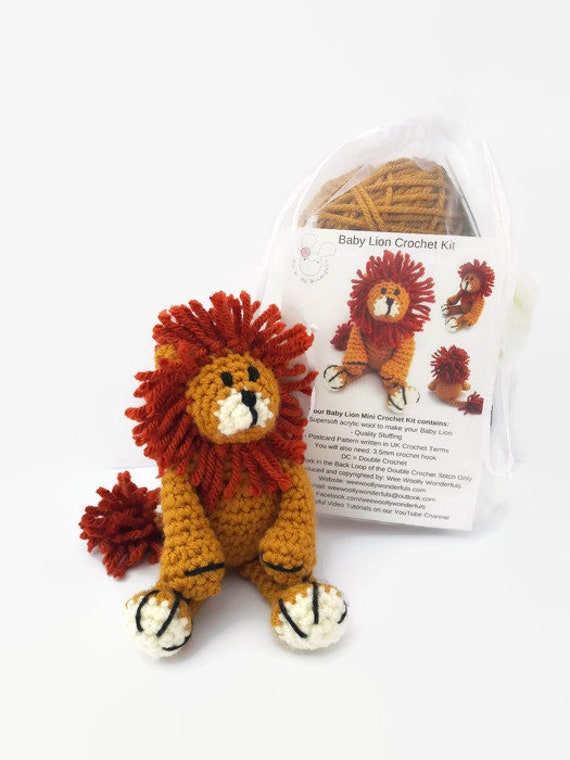Lion Crochet Kit Amigurumi Kit Baby Lion Crochet Pattern Lion Gift Lion  Lovers Gift 