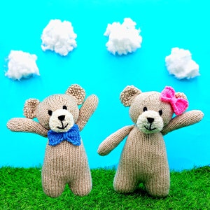 Modello di maglia carino - Tommy & Tilly the Teddy Bears Modello PDF da scaricare