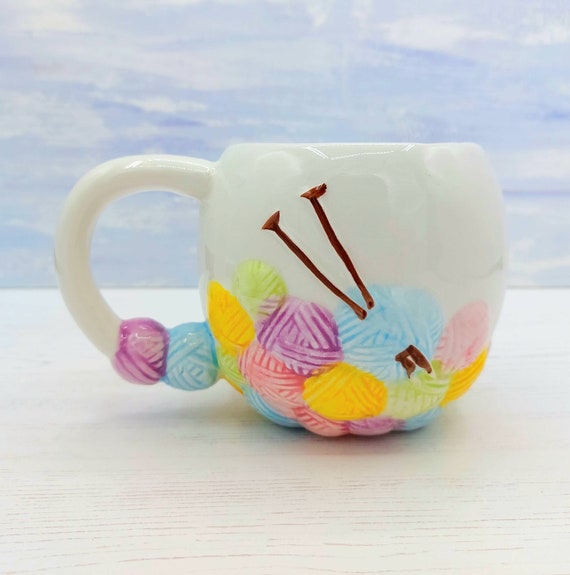 Fun novelty Knitting Mug or Desk Tidy - perfect gift for a craft loving person!