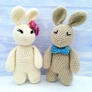 Bunny Rabbit Crochet Pattern - Cute Bunnies Pattern Amigurumi PDF Download