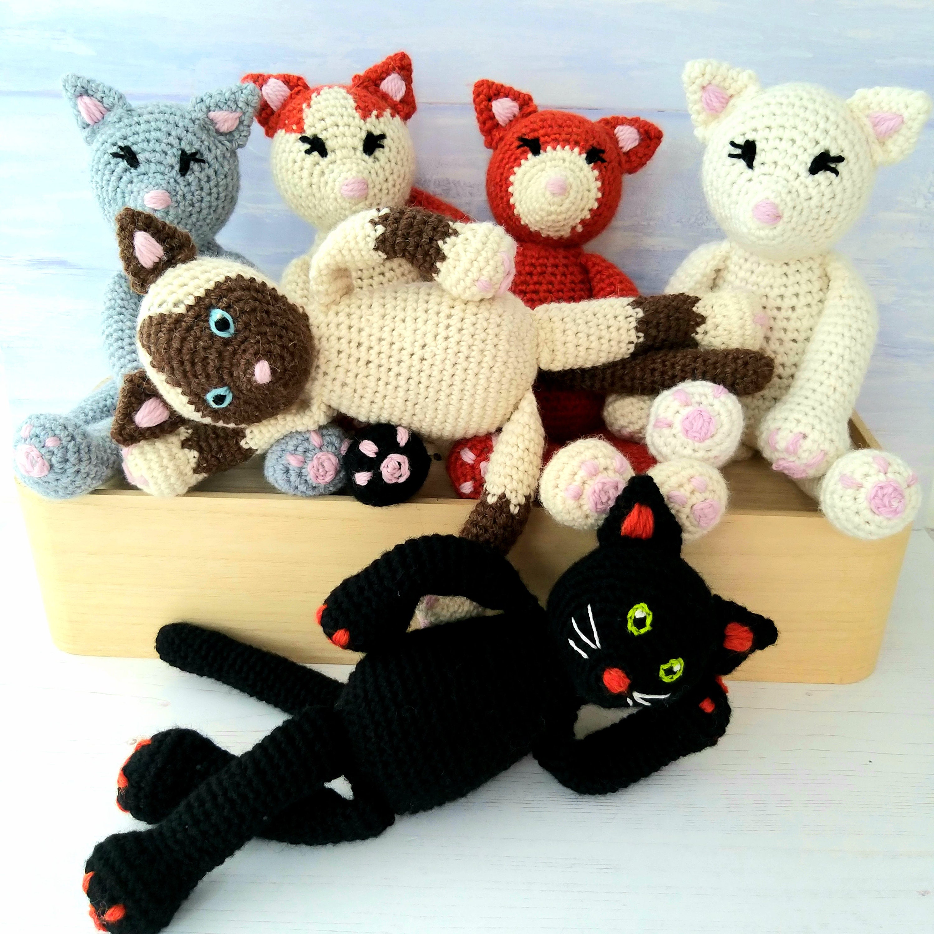 Push & Pull Toys Toys & Games Crochet cat,Amigurumi cat Gift for him