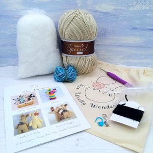 Beginners Arthur Bunny Crochet Kit, Learn to Crochet, Cute Amigurumi Pattern, Crochet Kit image 5