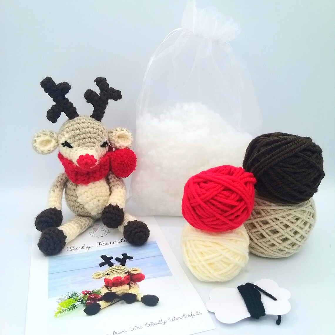 Crochet Kit Baby Reindeer Crochet Kit Craft DIY Toy Kit Etsy UK