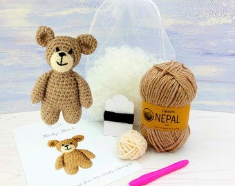 Kit de Ganchillo - Kit de Ganchillo Osito Bebé - Patrón Osito Amigurumi