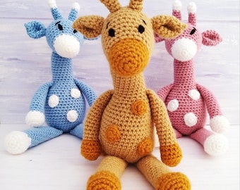 Hand-made Crochet Giraffe - Baby Gift Hand-made Toy