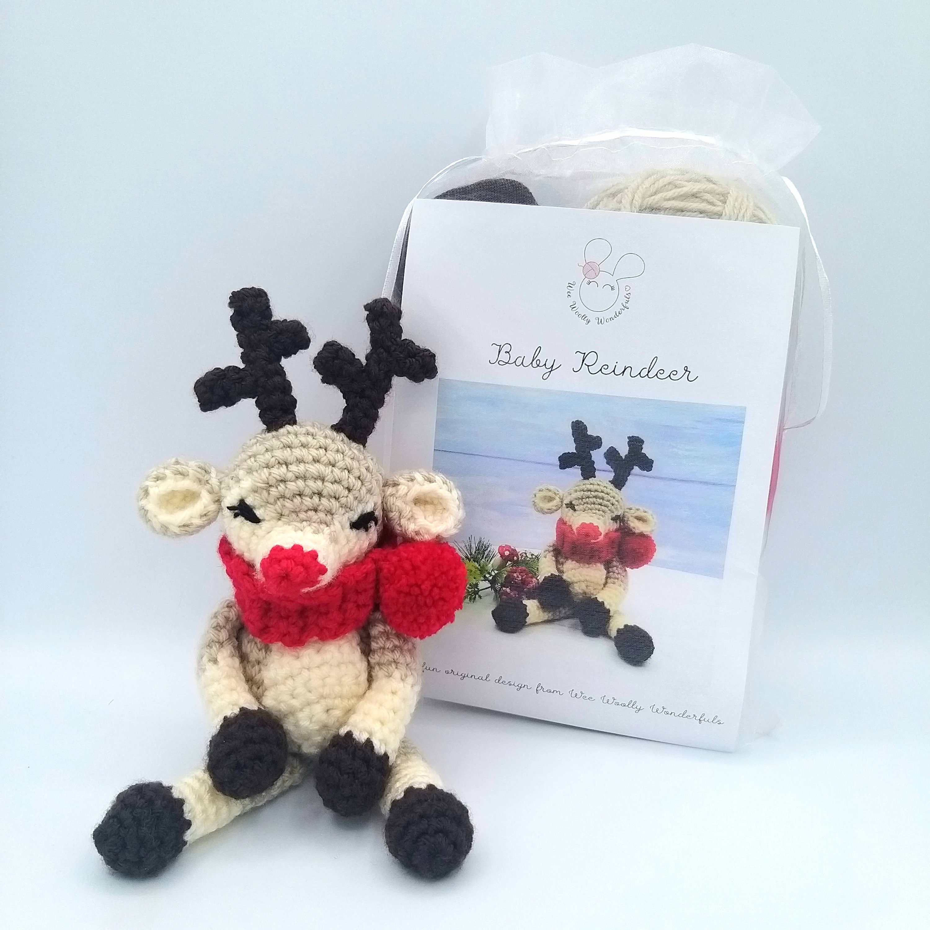 Crochet Kit Baby Reindeer Crochet Kit Craft DIY Toy Kit Etsy UK