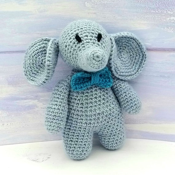 Amigurumi Complete Beginner Elephant Craft Kit Luxury Wool & Alpaca Crochet Kit Ella the Elephant Crochet Kit