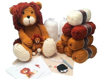 Crochet Kit - Boris the HUGE Lion Complete Kit