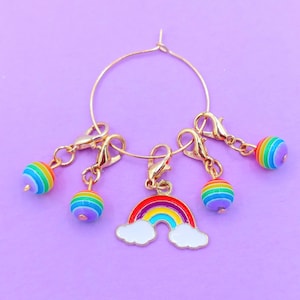 Stitch Markers - Crochet and Knitting Rainbow Stitch Marker Set