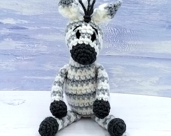 Patrón de Cebra Bebé a Ganchillo - Lindo Patrón de Cebra de Juguete Amigurumi Descargar PDF