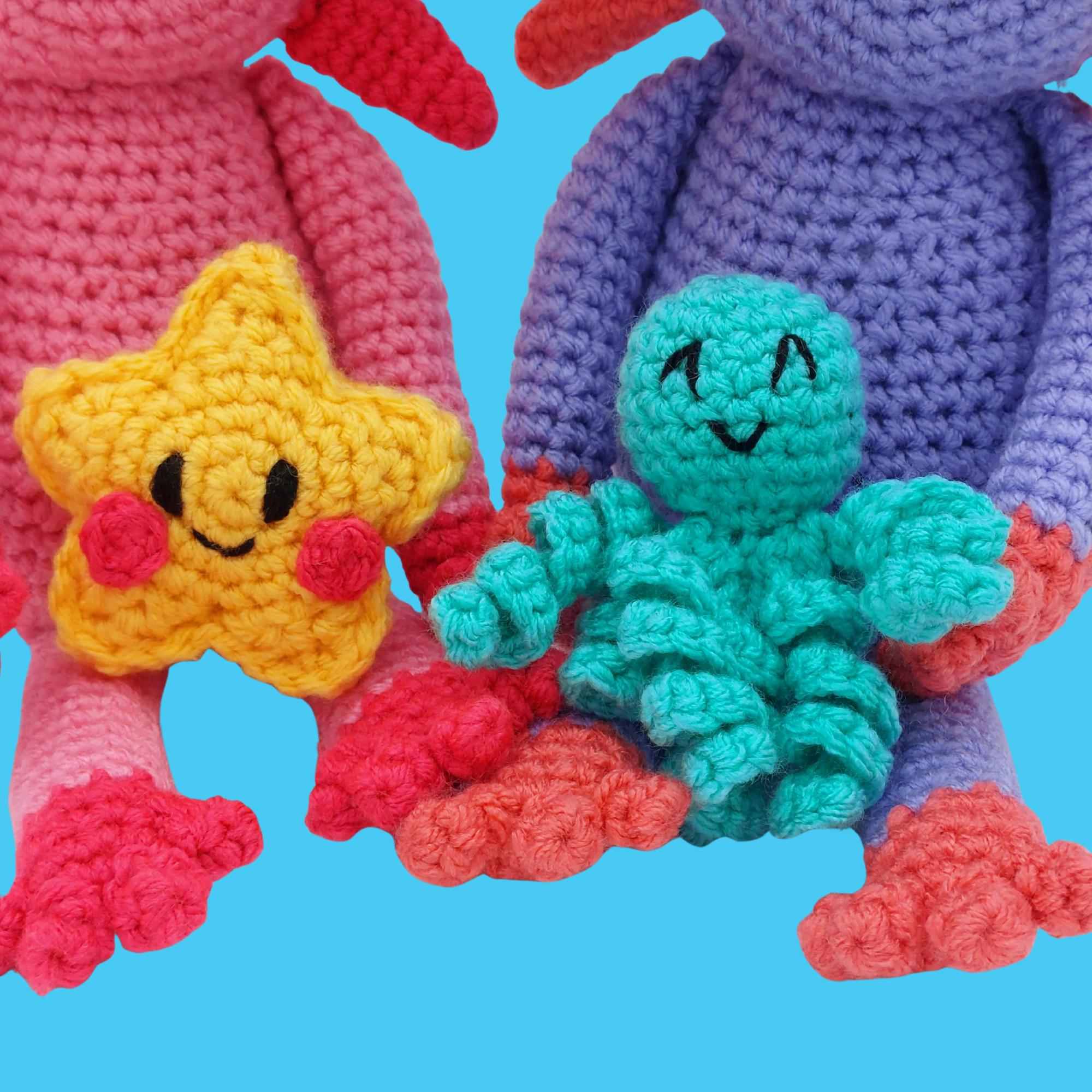 Axolotl Crochet Pattern - Cute Bubbles and Barnacle the Axolotls ...
