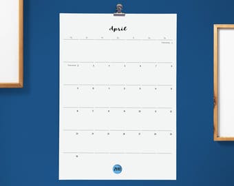 Large Monthly Calendar | Wall Calendar 2017/2018 | DIN A3 | Gift when moving