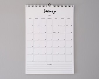 Großer Monats-Kalender 2023/2024 "Letter" | Wandkalender A3 | Geschenk für Neuanfang, Einzug, Umzug, Semesterbeginn, Studenten
