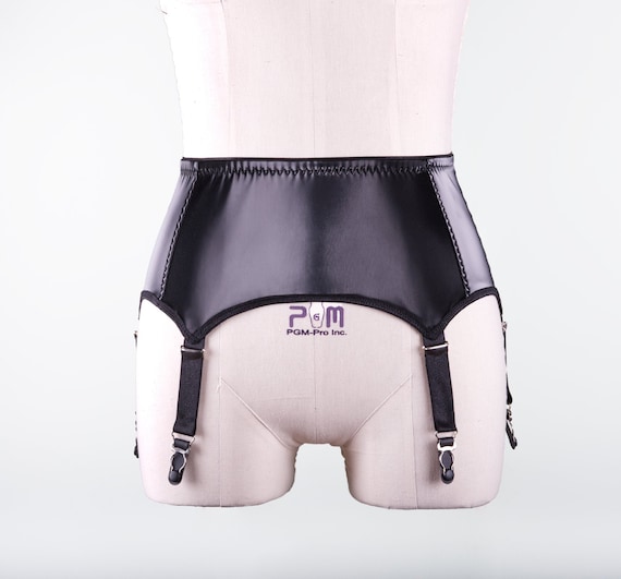 Handmade Velvet Vinyl Garter Belt: 6-strap Suspender Belt - Etsy
