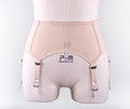 Sand color Power Mesh Garter Belt / Suspender Belt with 6 Straps and  Clips for Stockings.