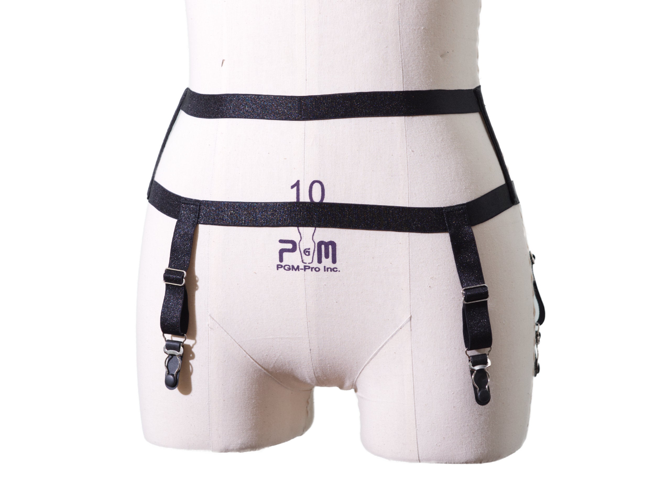 Shine Elastic Garter Belt Wide Elastic Straps and Back Etsy