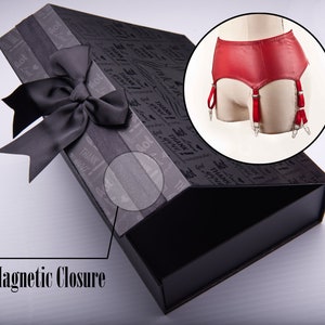 Faux Leather Garter Belt / Suspender Belt With 6 Straps and 8 Clips for ...