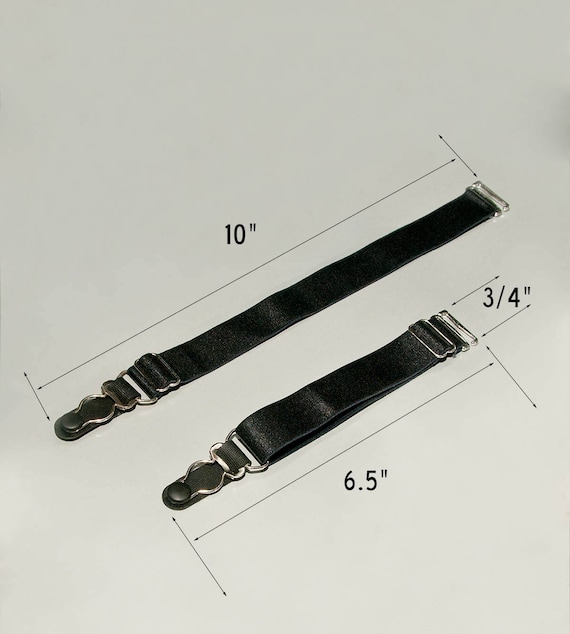 Reggicalze staccabili, giarrettiere con fermagli per calze, giarrettiere  elastiche in raso regolabili, paio, fermagli in metallo, giarrettiere per