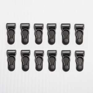 Black Steel Suspender Clips: Nylon Coated Garter Making Supplies