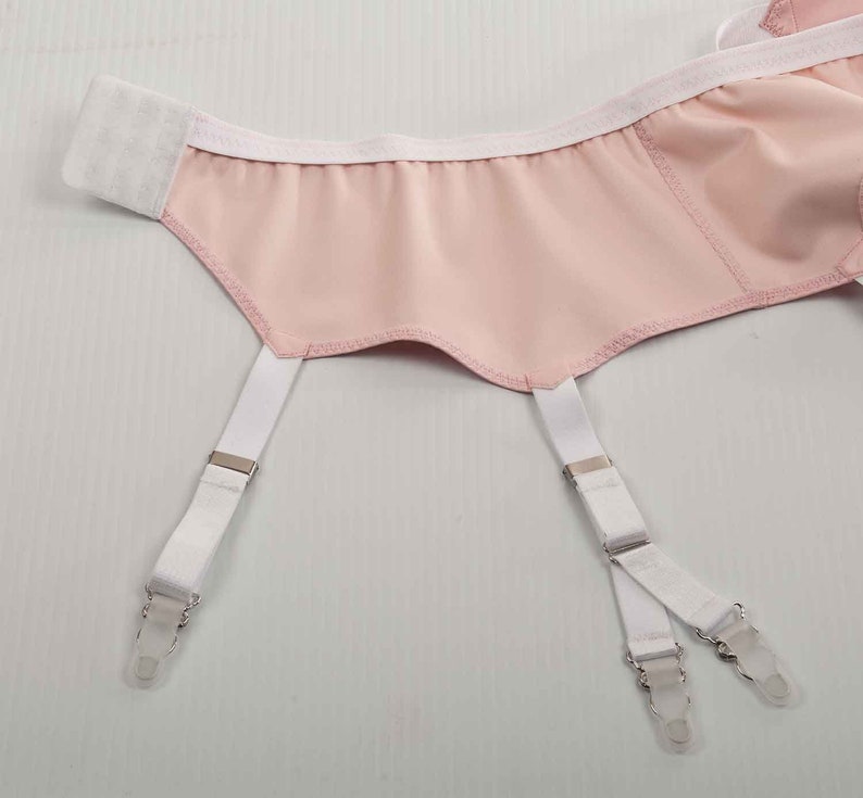 Light Pink Color Faux Leather Garter Belt / Suspender Belt Etsy UK