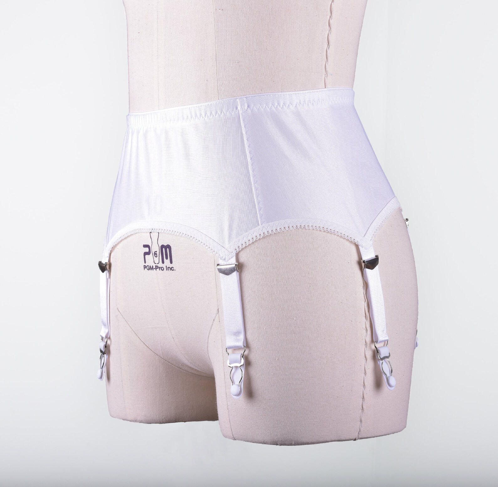 White Color Nylon Garter Belt / Suspender Belt With 6 Straps Etsy