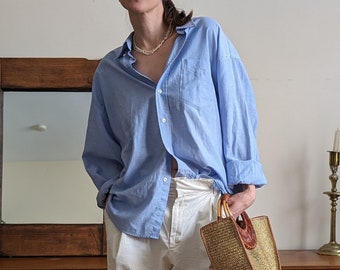 Blauw oversized shirt - Unisex minimalistische stijl - Comfortabele blouse