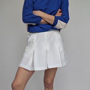 Slazenger White Mini Pleated Tennis Skirt - Women's Vintage Sportswear