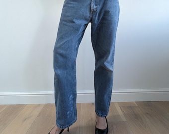 Jeans vintage Wrangler Relaxed Fit – Denim chiaro, 34x30, gamba dritta classica anni '90