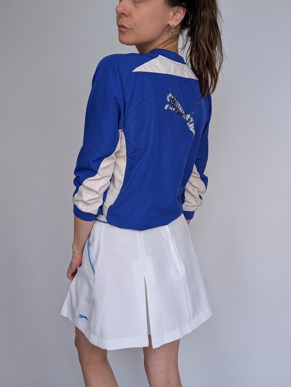 Football Jersey Vintage 90s Puma Blue Long Sleeve Classic Sportswear Retro Athletic Top