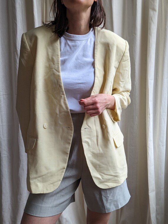 Women's Vintage Lemon Oversized Summer Blazer Gem