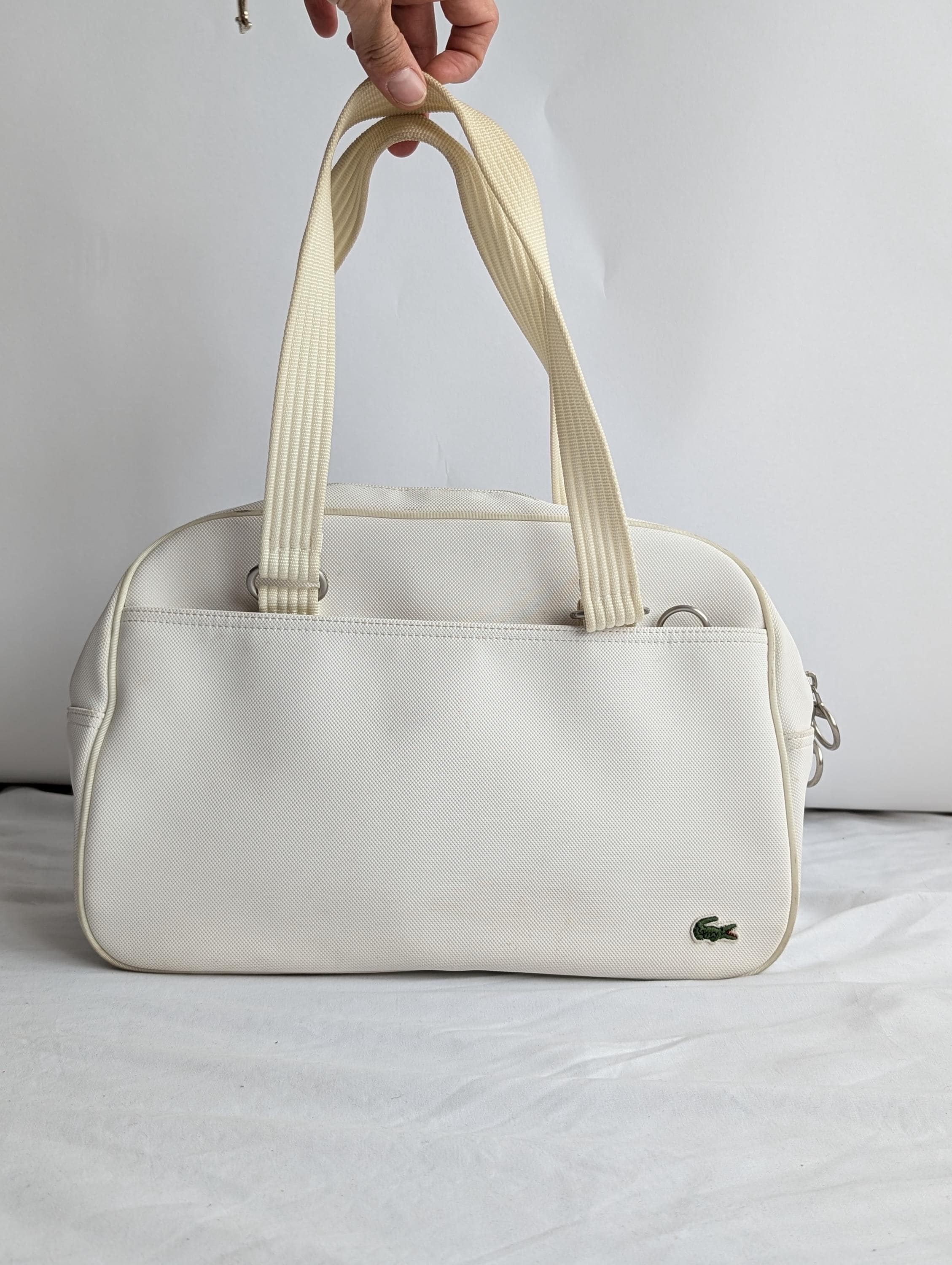 【LACOSTE】IZZIE Shoulder Hobo Bag_NF4537Y (WHITE)〜バッグ Vintage Lacoste White Shoulder Bag - Etsy