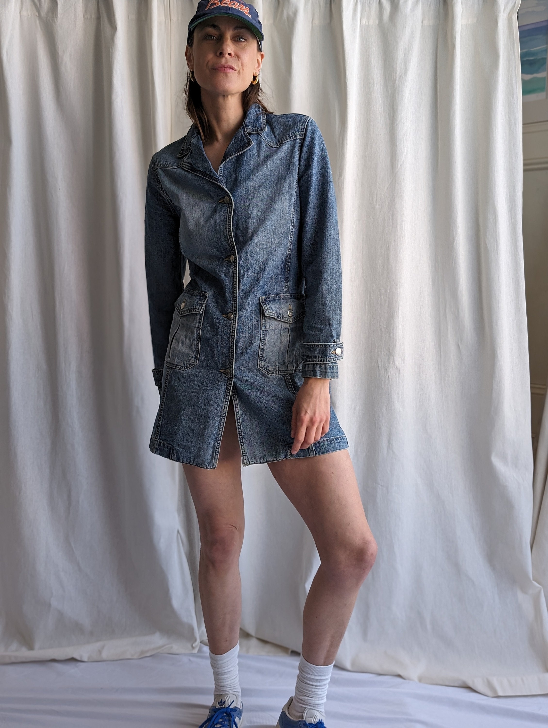 Denim Mini Shirt Dress