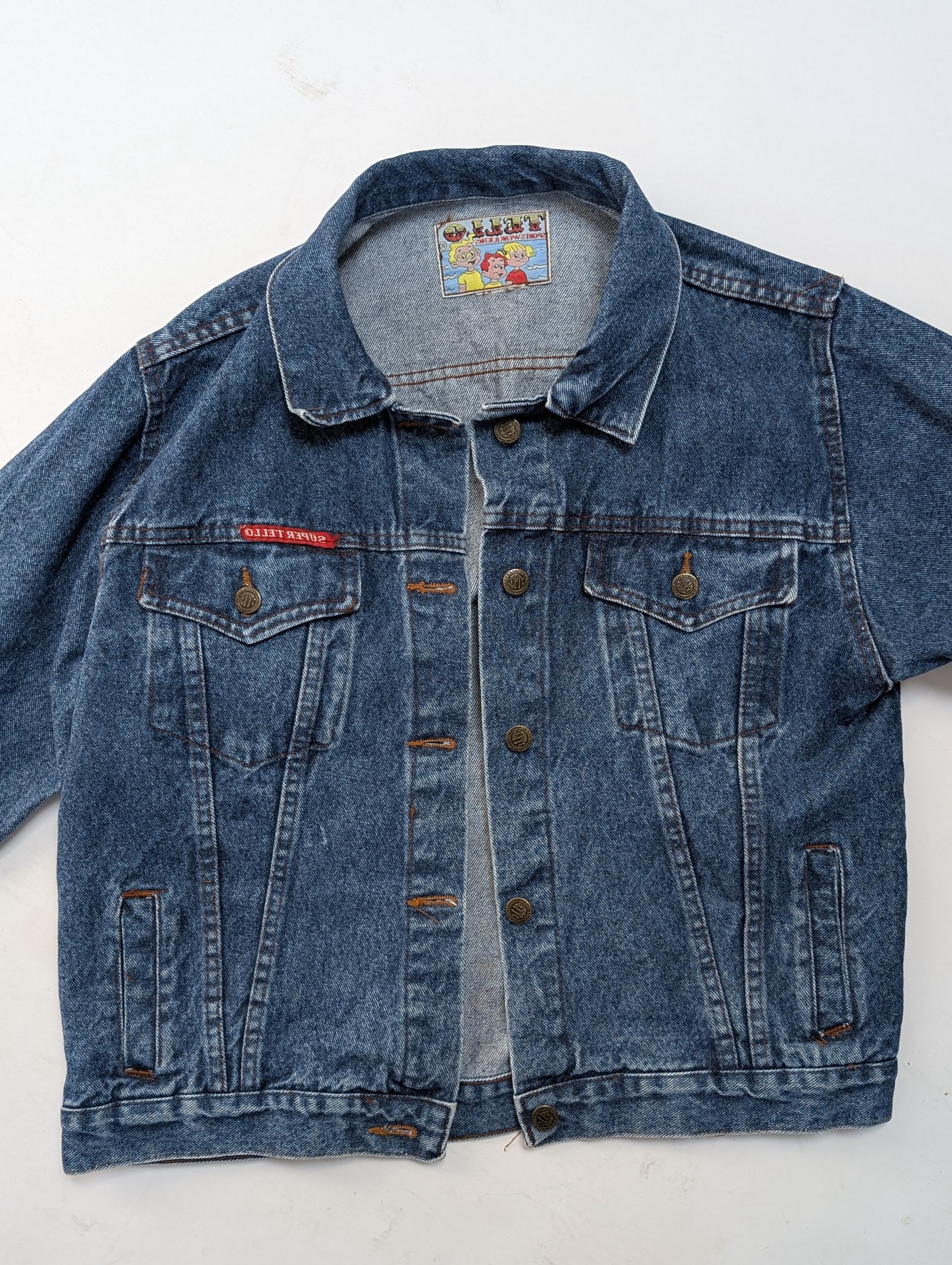 ヴィンテージ ユニセックス ルーズフィット ブルーデニムジャケット