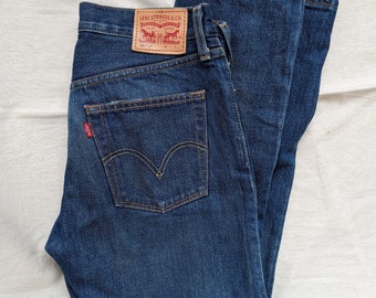 Blaue 501 Levi's Slim Jeans Vintage Low Waist W25 Knöchel-Länge