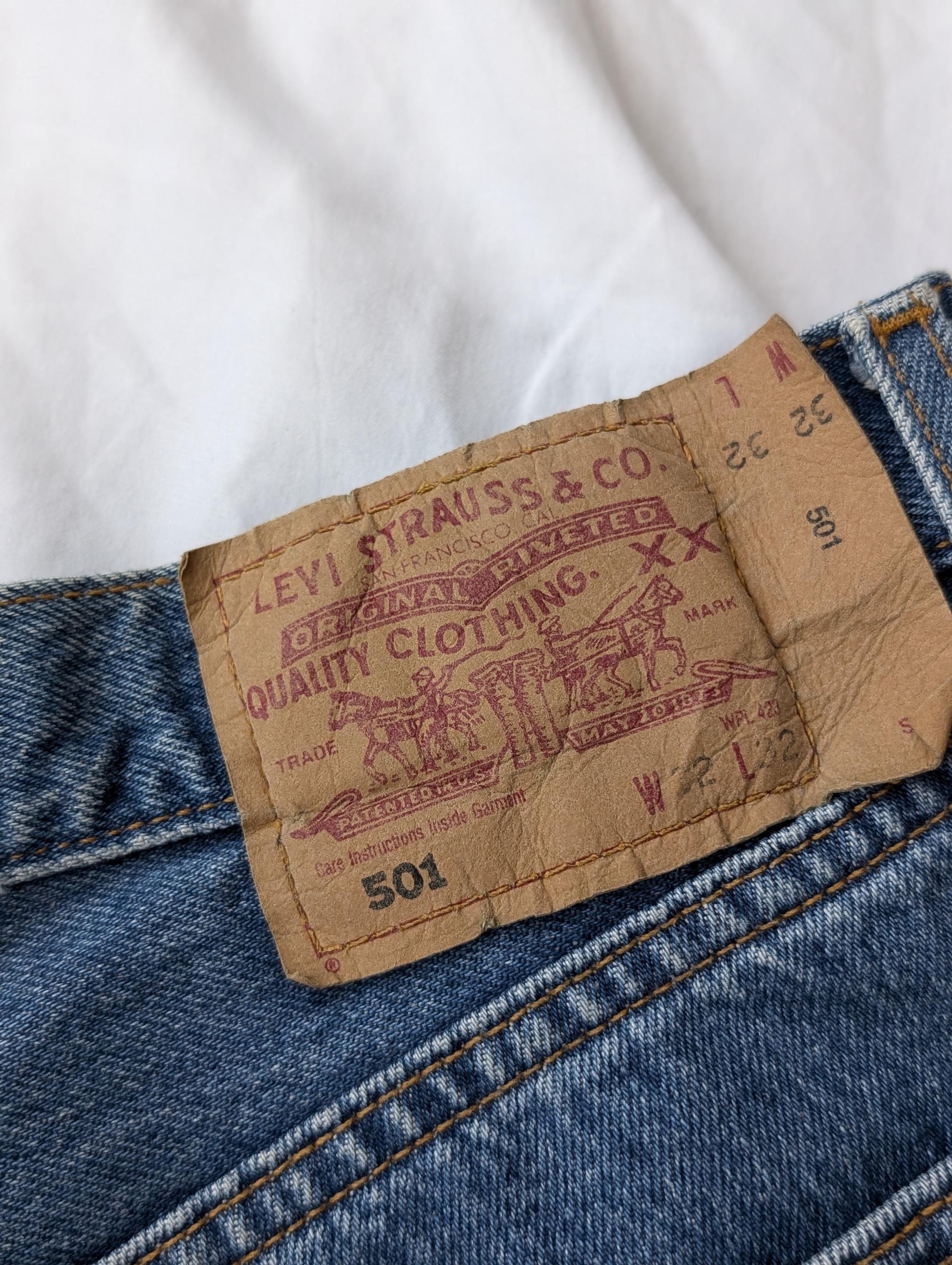 Jeansy Vintage Blue Levis 501 Straight Fit W32 L32 | Denim