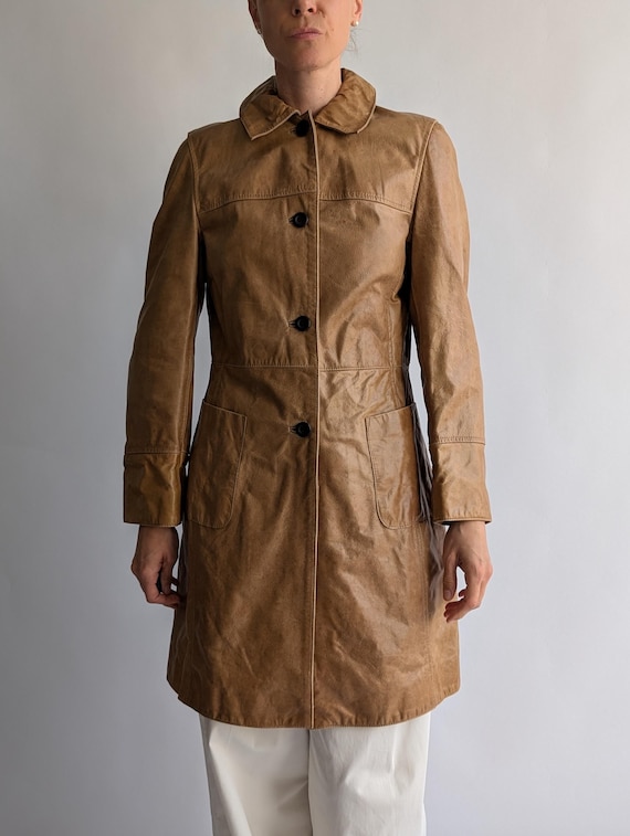 Tanja - Elegant Leather Trench Coat main image 0