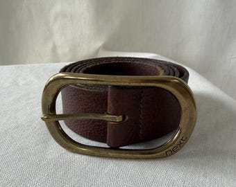 COMME Des GARCONS Minimal Brown Leather Belt Unisex 78-100 Cm 31