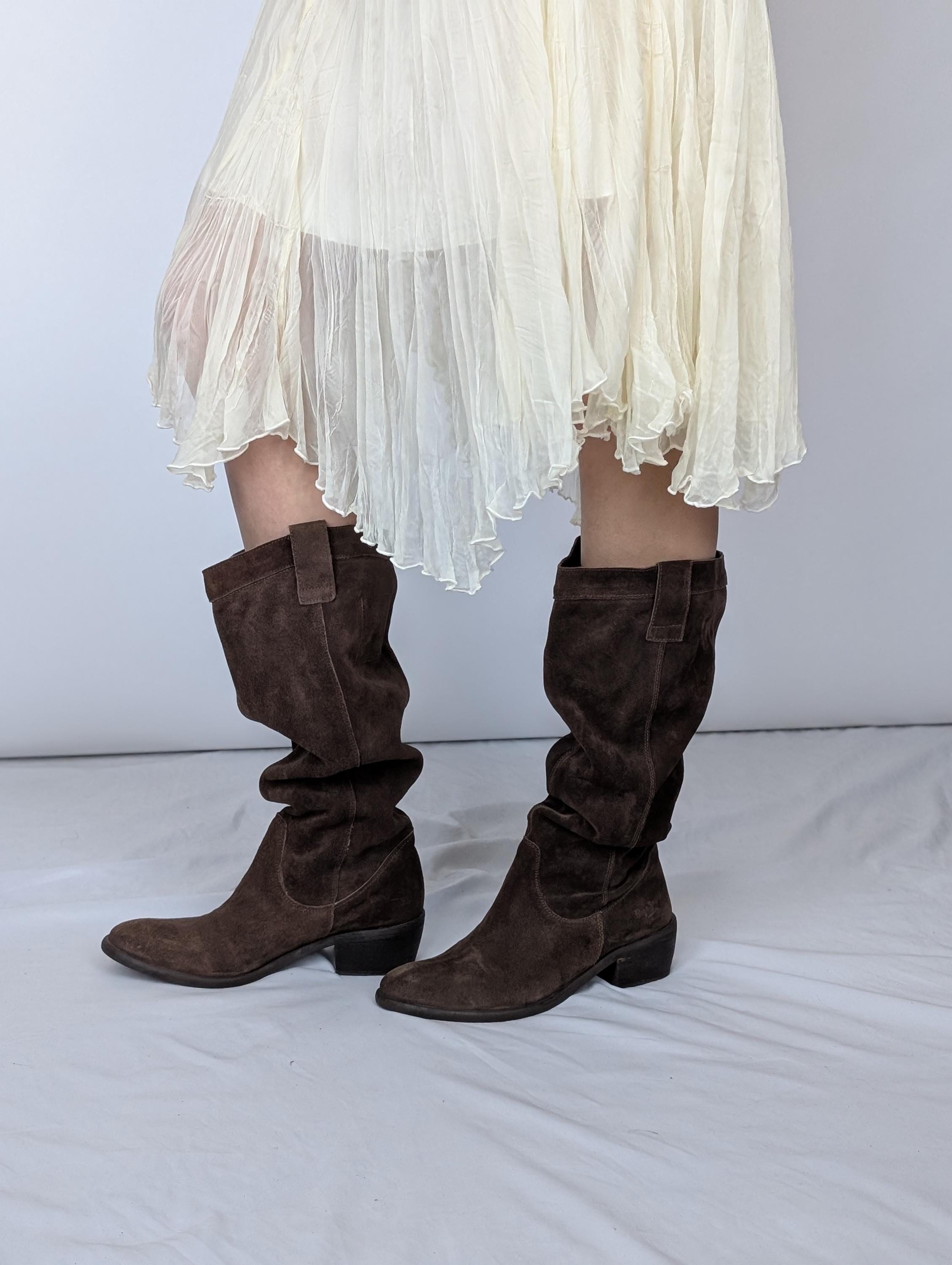 Bottines Cavalières ASH Mi En Cuir Marron - Taille 37 - Très Bon état