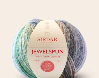 Sirdar Jewelspun with Wool Chunky, Bulky weight, 80/20 Acrylic Wool Yarn