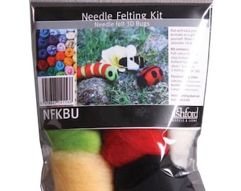 Ashford, Needle, Felting, Kits, great for beginners,  fiber, tools, instructions, basics in needle felting, pictures