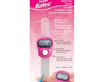 Susan Bates, Digital Row Counter, Soft adjustable strap to wear on your finger