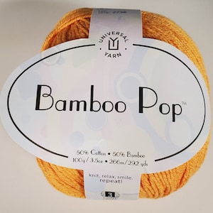 Universal Bamboo Pop yarn, DK weight, 50/50, cotton bamboo blend, Approved for Knitted Knockers, 292 yards