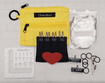 ChiaoGoo TWIST™ Yellow Shorties™ Set - 3" (5cm and 8cm) Tips [L], US9 – US11 (5.5 – 8mm)